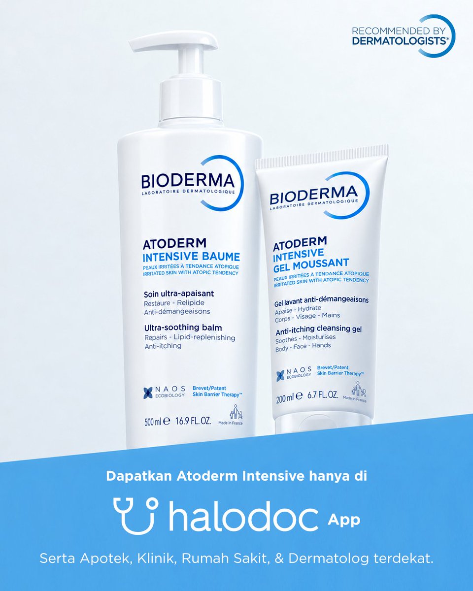 Bioderma_ID's tweet photo. Say goodbye to itching and severe dryness with the Bioderma Atoderm Intensive range, clinically proven to restore and protect eczema-prone skin. These real results could definitely tell!
 
Get yours now on Halodoc App!

#WorldEczemaDay #BiodermaIndonesia https://t.co/XJWbQfI82Z