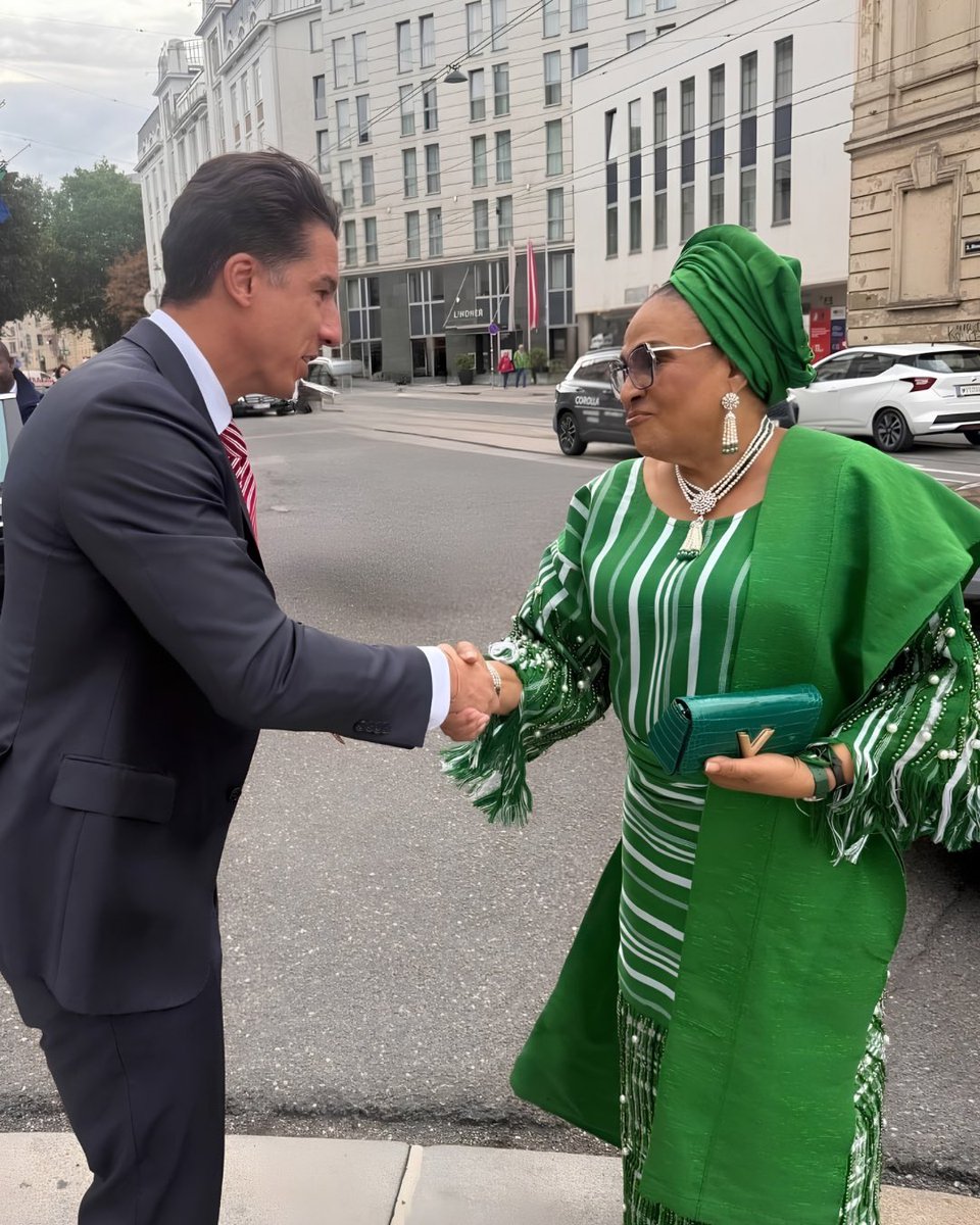 ToyinSaraki's tweet photo. Warm congratulations to H.E. Dr. (Mrs.) Florence Ajimobi @FlorenceAjimobi on her posting by His Excellency President Bola Ahmed Tinubu, GCFR, as Nigeria's Ambassador to the Republic of Austria and Permanent Representative to the International Organisations in Vienna.

As First Lady of Oyo State, you stood firmly for women and vulnerable households, and through the ABC Foundation you continue to bring hope to so many affected by cancer. It is a joy to see your service recognised in this way, and Nigeria is truly well represented.

Wishing you every success and blessing in Vienna. 🇳🇬🇦🇹