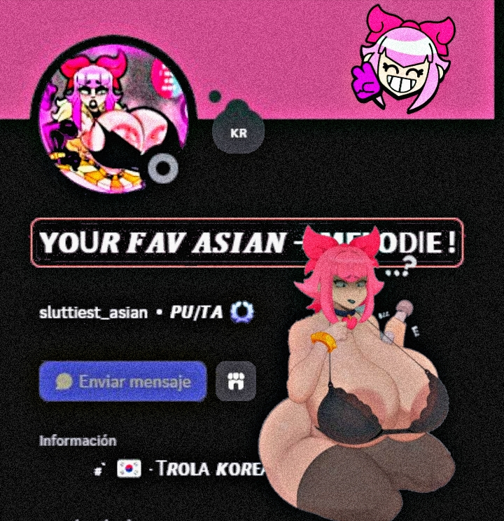 SLUTTIEST_ASIAN's tweet photo. ㅤㅤㅤㅤㅤㅤ
ㅤㅤㅤ𝗗𝗜𝗦𝗖𝗢𝗥𝗗 𝗗𝗘 𝗟𝗔 𝗚𝗢𝗥𝗗𝗔 𝗖𝗛𝗔𝗡𝗖𝗛𝗔 𝗣𝗘𝗟𝗜𝗥𝗥𝗢𝗦𝗔𝗗𝗔.
ㅤㅤ
ㅤㅤㅤ𝗦𝗢𝗟𝗢 𝗠𝗔𝗡𝗗𝗘𝗡 𝗦𝗢𝗟𝗜 𝗟𝗢𝗦 𝗤𝗨𝗘 𝗧𝗘𝗡𝗚𝗔𝗡 𝗨𝗡𝗔 𝗣𝗜𝗝𝗢𝗧𝗔 𝗘𝗡𝗢𝗥𝗠𝗘 𝗣𝗢𝗥𝗙𝗔. 😙
ㅤㅤㅤ
 ㅤㅤㅤㅤㅤㅤㅤㅤ🡲 @ 𝘀𝗹𝘂𝘁𝘁𝗶𝗲𝘀𝘁_𝗮𝘀𝗶𝗮𝗻 🇰🇷 🡰
ㅤㅤ https://t.co/8zcSjwdTAQ