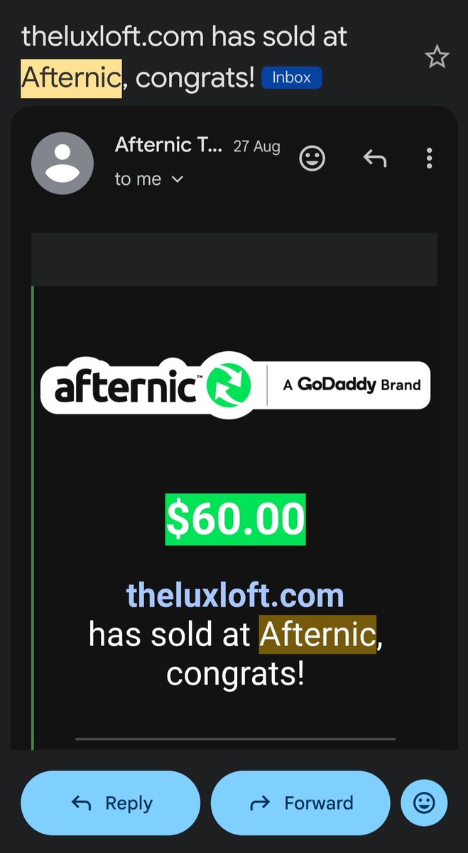 engjames19's tweet photo. My first two sales after 10 months!
https://t.co/sNoJpkbOSW $60
came from inbound interest
https://t.co/ycAqZYlVff  $250
outbound negotiation.
Two small sales, but an important milestone in my domain journey. 
Thanks @mrkehel @gamouspatrick @Godzilladn 🙏 https://t.co/ZiseP5cA5p