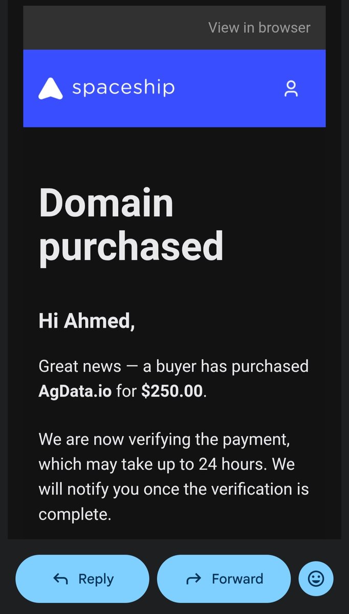 engjames19's tweet photo. My first two sales after 10 months!
https://t.co/sNoJpkbOSW $60
came from inbound interest
https://t.co/ycAqZYlVff  $250
outbound negotiation.
Two small sales, but an important milestone in my domain journey. 
Thanks @mrkehel @gamouspatrick @Godzilladn 🙏 https://t.co/ZiseP5cA5p