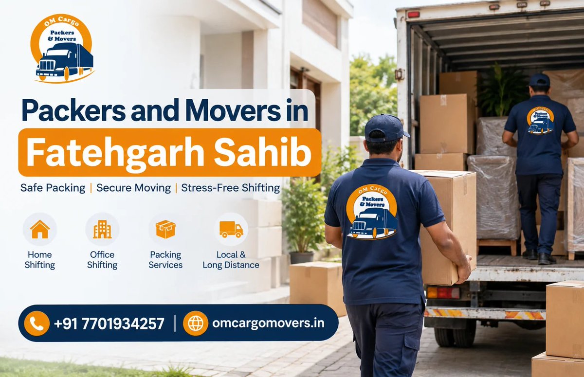 omcargomovers's tweet photo. Shift Smarter, Move Safer in Fatehgarh Sahib 

Planning a move? Discover simple tips for safe packing and a smooth, stress-free relocation with professional packers and movers.

https://t.co/uLKfGGGxTn

#FatehgarhSahib #PackersAndMovers #Relocation https://t.co/FQUDVZRf3k