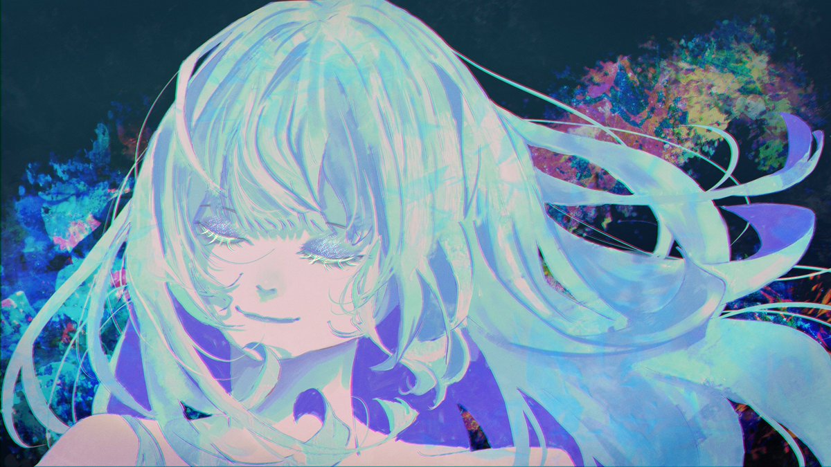 Aya_Honami's tweet photo. I want to disappear into this blue. 

 Psychedelic  

#illustration #イラスト https://t.co/E2HGcSo05m