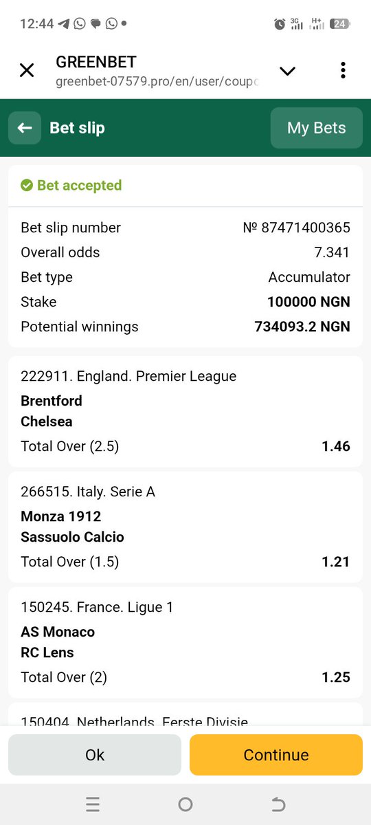 Lightbets2's tweet photo. BET OF THE DAY🏆🏆

Booking Code: 7DVK1
⭐⭐Register on GREENBET via link👉👉👉 https://t.co/4NmW6Er7Rr

🏆🏆Use promo code GLMM

and get 100% bonus on first deposit https://t.co/Dt4ogwtQ5i