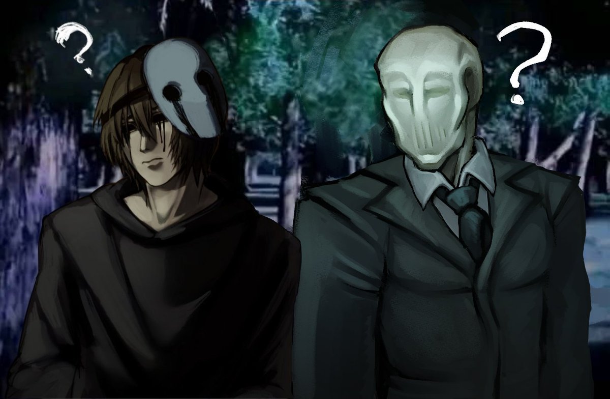 ViktorTrashcan's tweet photo. Collab with friend! 
#slenderman #creepypastaart #eyelessjack https://t.co/bM65szRdk4