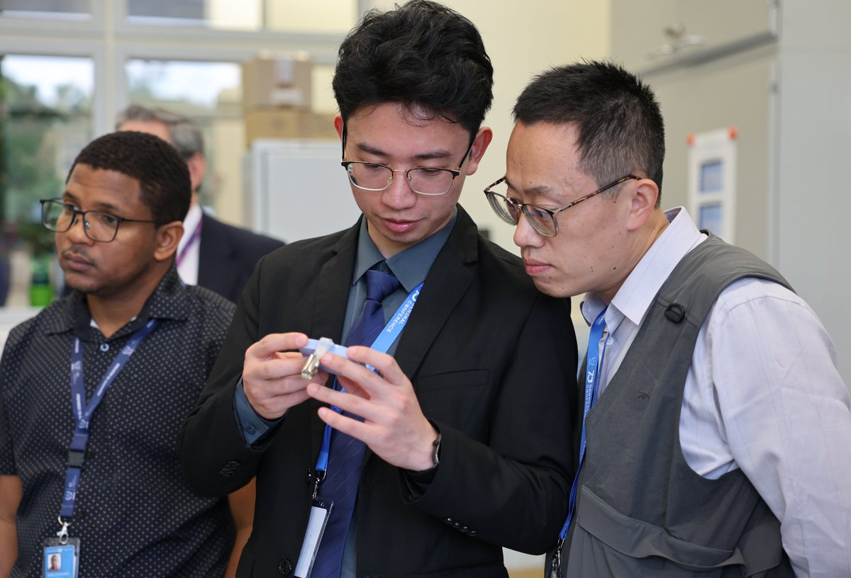 IAEANS's tweet photo. Participants at the #IAEAGC this week had the opportunity to visit the IAEA’s Radiation Safety Technical Services Laboratory (#RSTS), gaining a behind-the-scenes look at how occupational radiation exposure is monitored and assessed.
The tours showcased the technologies, expertise and quality assurance processes that support the IAEA’s radiation protection programme that helps protect workers and supports radiation safety. ⚛️