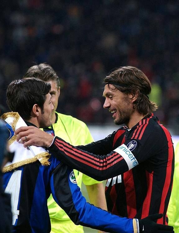 Trollkickoff's tweet photo. 🚨🗣️ 🇮🇹 Paolo Maldini on his relationship with his greatest rival, Inter:

“It’s not just my relationship. It’s a relationship between the two fan bases and the city in general.

When Nesta arrived at Milan after playing for Lazio, he asked me which restaurants he could go to in Milan. Because in Rome it worked differently!

So yes, I think it’s a healthy rivalry.

Absolutely.” 🔴⚫️🔵⚽️