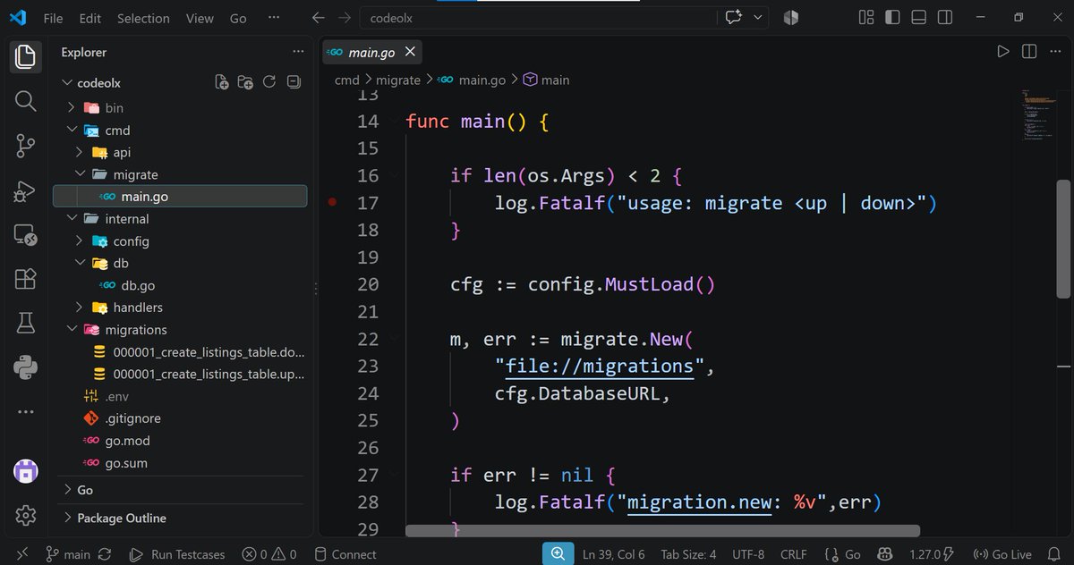 ankitsinghtwt's tweet photo. @codersGyan Day 3: Golang monolith mastery with @codersGyan  

Key Takeaways:

1. Configured pgx driver and connection pooling

2. Safe database migration rollbacks
- up : applies migration
- down: roll back all migrations (accidental data loss)
- steps(-1): roll back to previous migration https://t.co/jO8VyCpK2B