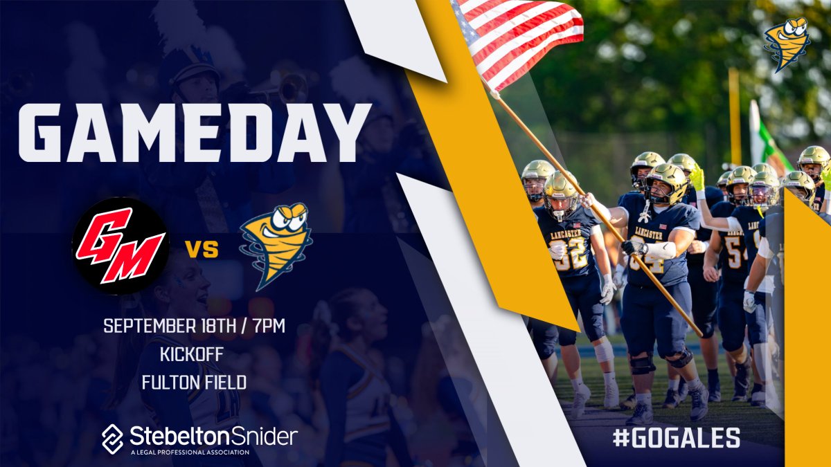 lancastergales's tweet photo. FRIDAY NIGHT GAMEDAY 🏈

Conference play continues AT HOME! The Gales host Groveport Madison tonight at Fulton Field. ⚡️

⏰ Kickoff: 7:00 PM

📍 Location: Fulton Field

🆚 Matchup: Lancaster vs. Groveport Madison

Pack the stands, wear your blue &amp; gold, and BE LOUD! 🌪️

#GoGales https://t.co/3ocuDTwME7