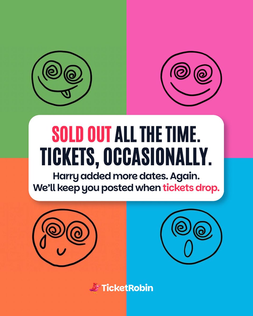 ticketrobinapp's tweet photo. The tour keeps growing. Your refresh count doesn’t have to. 

We track the ticket drops for you — so you can Treat Your Thumbs With Kindness 💋

Set you Harry alert on TicketRobin 🪩
Now supporting France and Italy. 

#harrystyles #togethertogether #ticketrobin #harrystylestour https://t.co/JeLsLnItRu