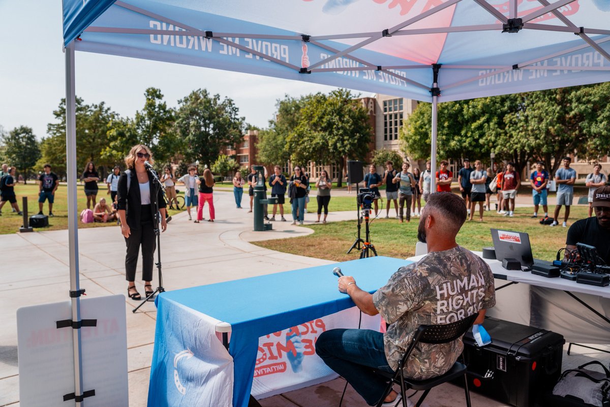 TurningPointOU's tweet photo. This week we held a very successful event hosting @ShaneWinnings! We love free speech on our campus 🇺🇸 https://t.co/LFPnqe4YDS