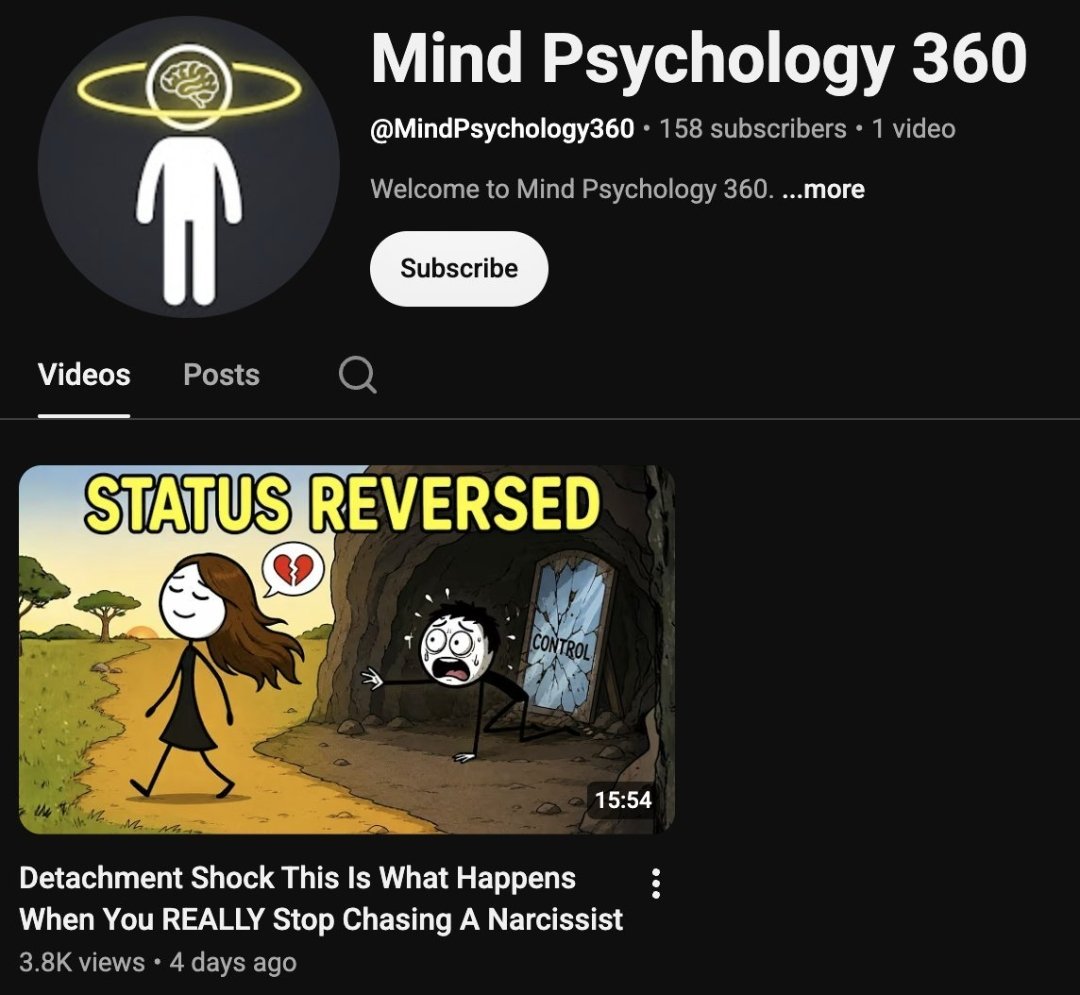 ProjectYta41654's tweet photo. HIDDEN NICHE 🚨

- Mind Psychology 360, brand new, 158 subs, 1 video
- Niche: relationship/narcissist psychology (animated)
- First upload already at 3.8K views

Ground floor opportunity! 💰

Free Community: https://t.co/pHHPacbJbm https://t.co/cFi2eAUmbx