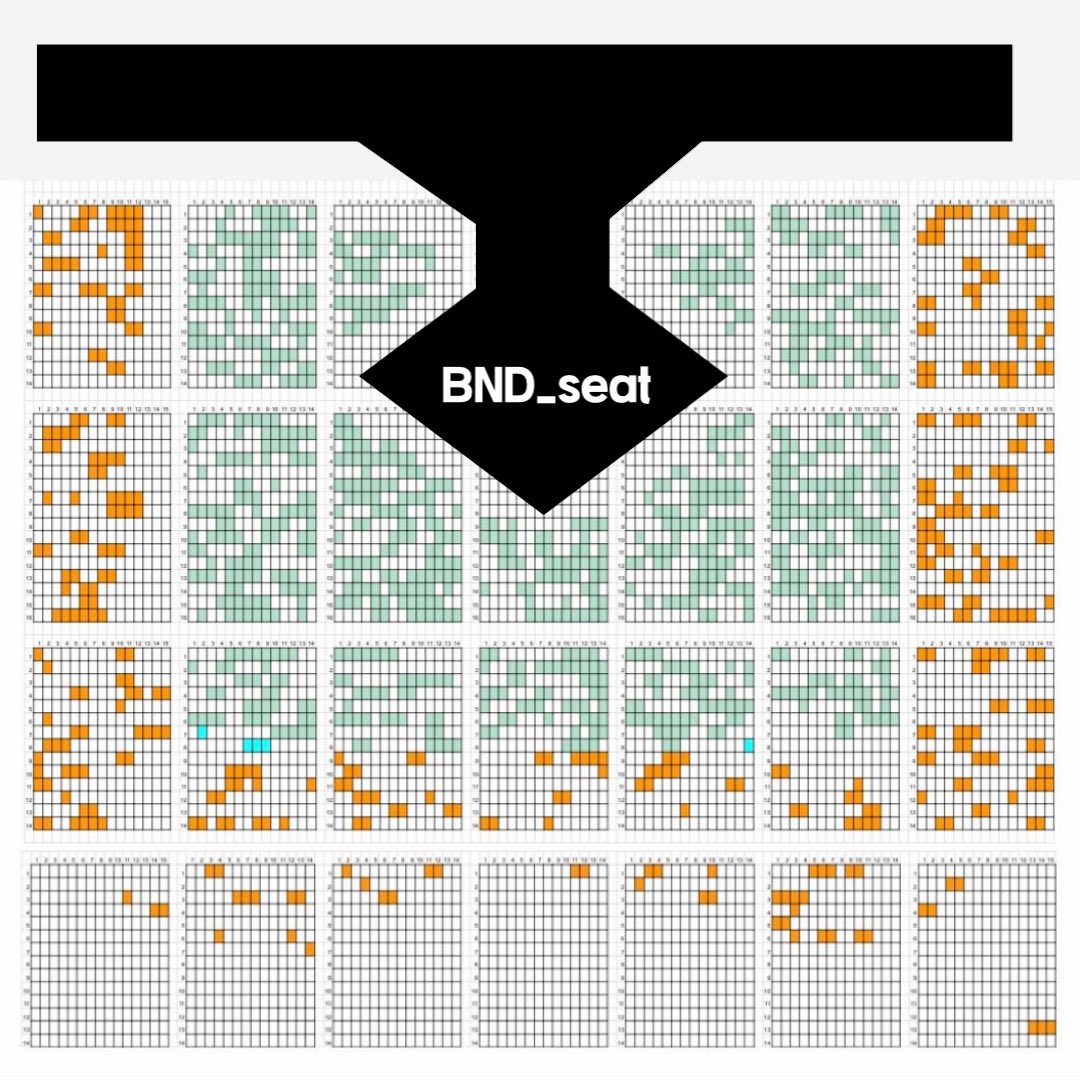 BND_seat's tweet photo. BOYNEXTDOOR 長野公演 アリーナ
座席予想 【仮予想】

アリーナ席の1.7ブロ・Cブロ後列・Dブロは指定席でした。報告があった座席の対になる座席や間の座席を塗りつぶした画像が1.3枚目になります。Cブロは先行の色分けが難しい為塗りつぶしておりません。ステージ付近の報告が増え次第更新予定です。 https://t.co/6vHSFzAJpD