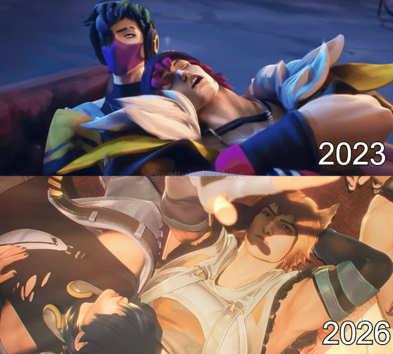 settphelarchive's tweet photo. Aphelios X Sett — Relationship Evolution https://t.co/GIq5cUoDuh