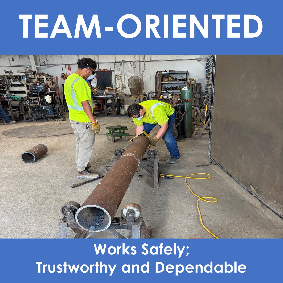 DrillerLlc's tweet photo. Our Pipeyard Crew taking on projects together and doing a great job! #TeamWork #WorkSafety https://t.co/1WhuqqLnjk