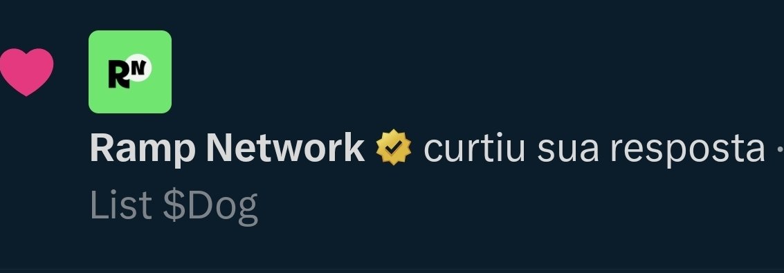 leonidasdog100b's tweet photo. Urgente: @RampNetwork curtiu minha reposta: list $Dog, vamos compartilhar e pedir listagem $Dog na @RampNetwork.

$DOG GO TO THE @RampNetwork 

@LeonidasNFT https://t.co/yHCoIweq2s