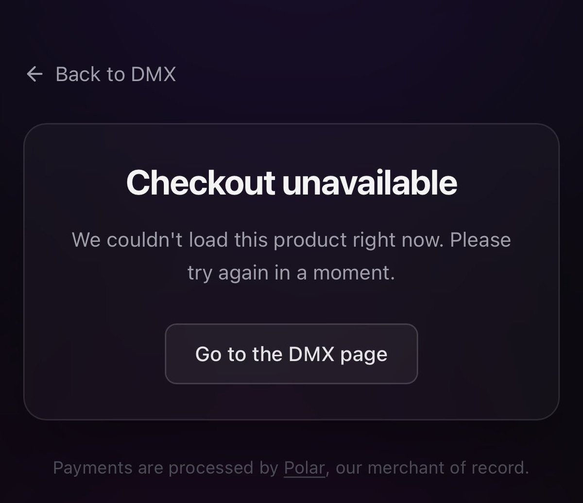 mishafrekman's tweet photo. @thekitze Payment broken https://t.co/OYZyjjZUh9