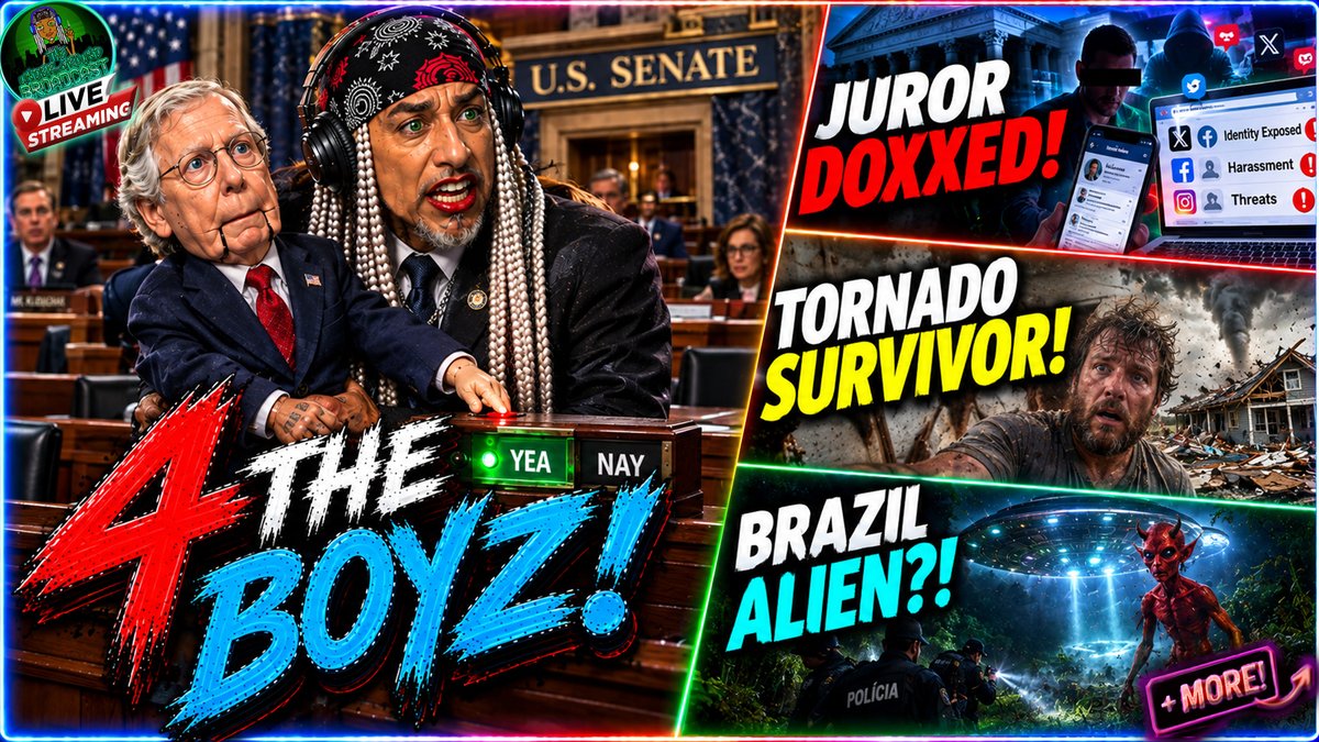 SunofMan665's tweet photo. It's #Friday!
#4TheBoyz! goes live @ 7:30pm CST!
Watch Link : https://t.co/1uKU4YSzDV
#SunofMan #JamesTalarico #UFO #PoliticalNews #Trump #Democrats #Flooding #USA #LindsayClancy #PoliticalHumor #Islam #LA #NYC #Jews #CurrentEvents #Woke #America #Communism #Democrats #liberals https://t.co/dx15ZAbZgc