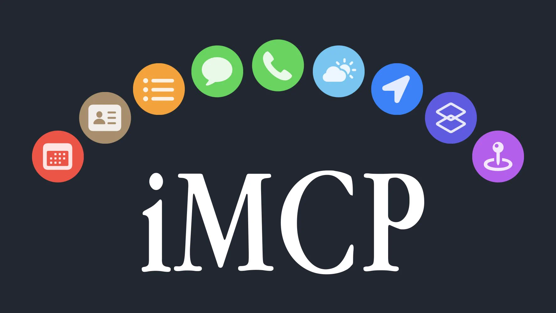 iMCP banner showing icons for all of the provided services.