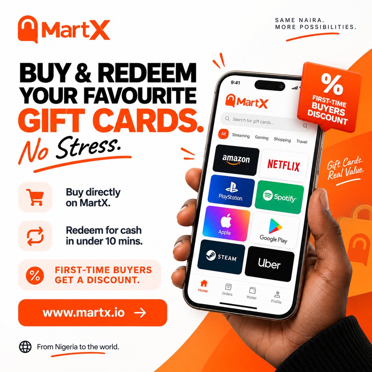 MartXstore's tweet photo. Got a gift card? Turn it into cash on MartX in under 10 minutes.

Or buy your favourite gift cards directly, with a discount on your first purchase.

Buy. Redeem. Get your value.

👉 https://t.co/K4MYiywClL https://t.co/wwBaelH4bq