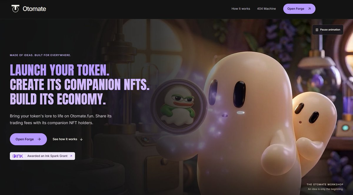 web3kripto's tweet photo. @otomate_trade @inkonchain You need to put a 'Launch App' section on the homepage. Accessing the terminal from here is difficult, and anyone unfamiliar won't be able to reach it directly because it redirects to Forge, where you then have to navigate to Explore. https://t.co/tJW9DyAgz8