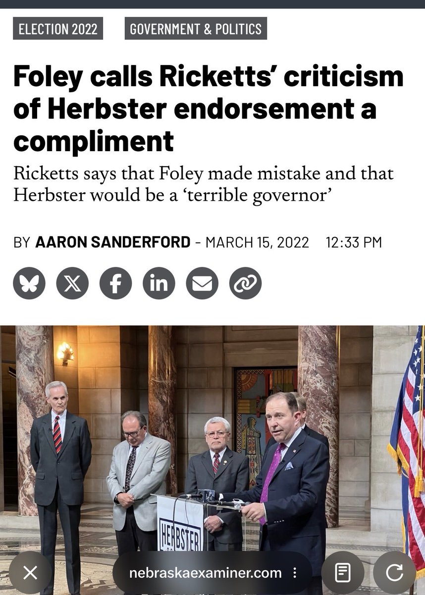 janet_chung's tweet photo. Amazed that Pete Ricketts didn’t find someone to run against Mike Foley for the auditor’s position. Maybe Julie was busy.
#NebraskaPolitics #nesen 
 https://t.co/670OmPGqde https://t.co/1j1iho93sR