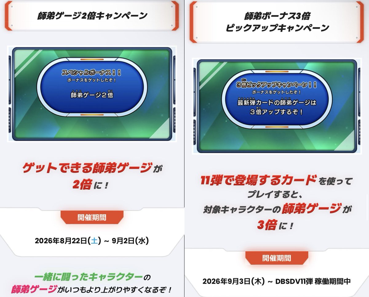 Masa_lightning's tweet photo. #ドラゴンボールスーパーダイバーズ 
初の師弟レベルMAX!!【 免許皆伝 】
12弾から期間限定の全カード師弟ゲージ2倍が廃止されピックアップ3倍が2倍に減少し過去のキャラ達が上げづらくなる⋯孫悟飯があと少しだったので11弾の最終日にプレイ！
親子三大かめはめ波が好きで
ずっと使ってましたw
#DBSDV https://t.co/toQJRAIvQH