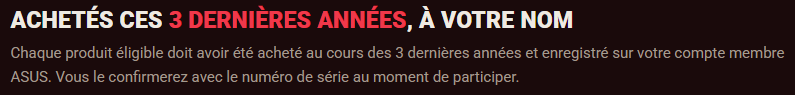 ASUS_ROG_FR's tweet photo. @altep_root C’est malheureusement sur les trois dernières années, tu dois être juste au-dessus de la limite.

Je comprends bien que ça doit être frustrant, cependant. https://t.co/IvfhDbmaFF