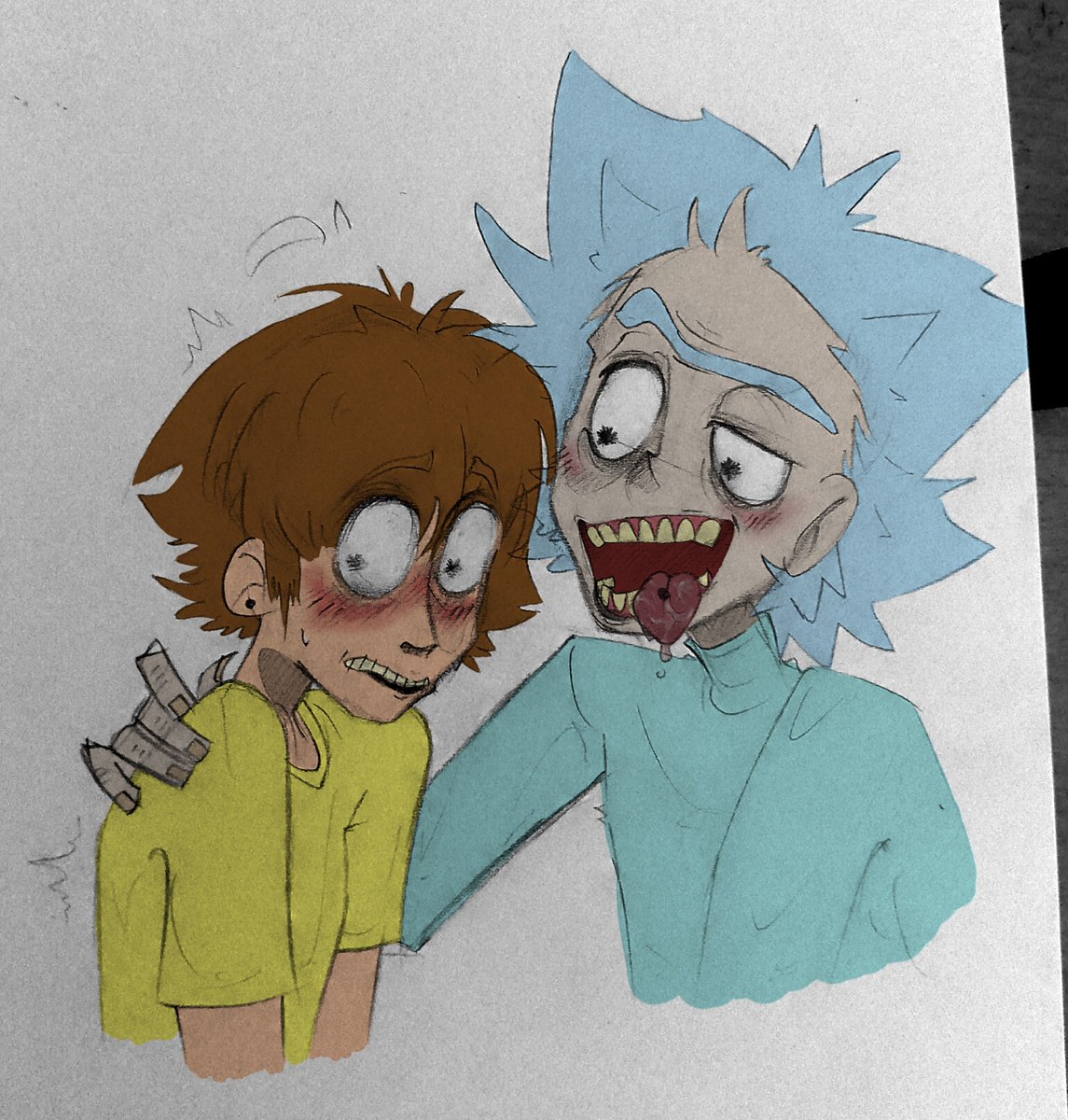 chapaw3yz's tweet photo. I added some color. Morty is such a cutie, it’s breaking my heart😭💔
#rickandmorty #rickorty https://t.co/MnnYgzcHzX