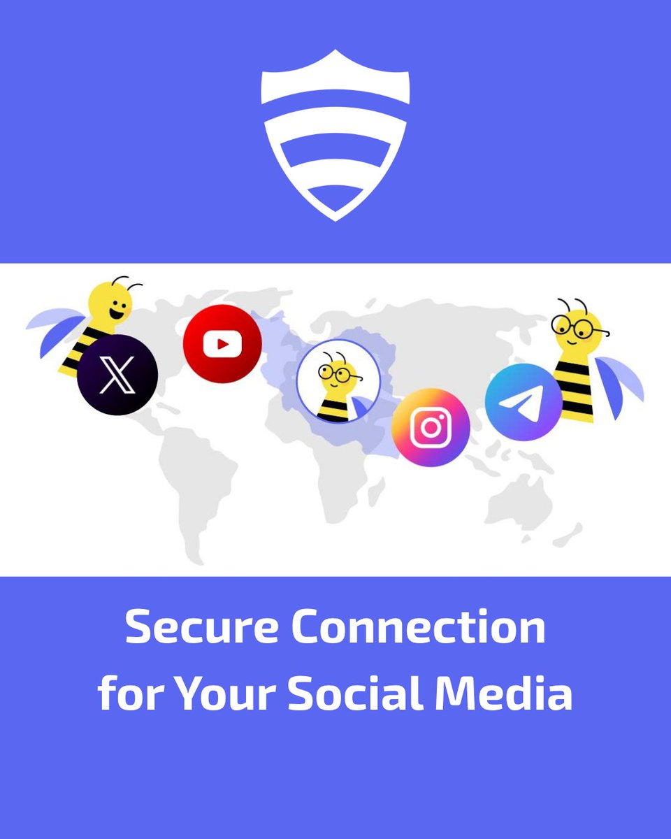 Beepassvpn's tweet photo. Tired of slow internet and endless loading screens? 

Nothing is worse than Instagram not loading, X getting stuck, or YouTube buffering every two seconds.

BeePass is here to fix that:
Enjoy smooth scrolling on Insta, quick updates on X, and watch YouTube videos. https://t.co/z6UPBSrfc8