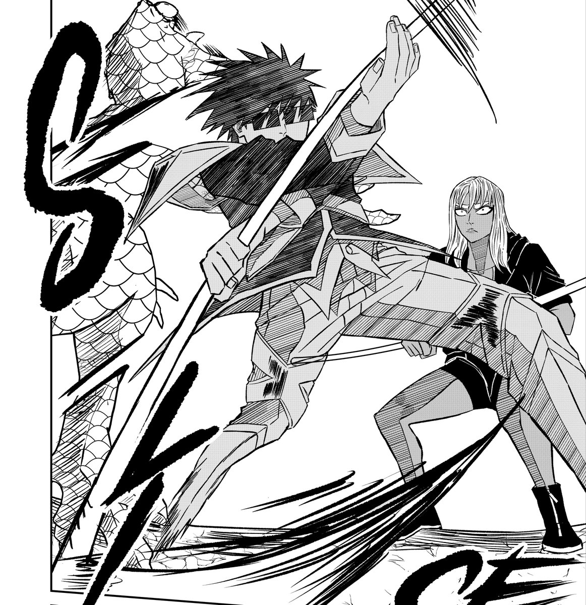 LumebentoLLC's tweet photo. Azumi, Aredumo and more begin their decent to protect the villagers who dislike them.
Meanwhile Leo faces a threatening force only he can defend against.
Get ready for the hype of Chp. 6 of RX caliber today on https://t.co/cstloYqMpj
#rxcaliber #lumebento #manga #swords https://t.co/YVx6p7g1is