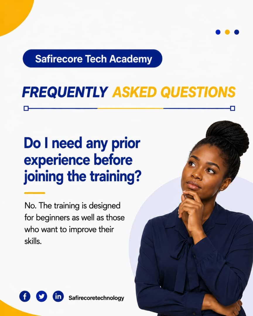 Happyoluebube's tweet photo. No, you don’t need any prior experience. Our training is beginner-friendly and designed to take you from the basics to practical, real-world skills. 

 #FAQ #AskMeAnything #FAQFriday #QuickAnswers #CustomerHelp #HowTo #ProTips #DidYouKnow https://t.co/yBzWf3wnQa