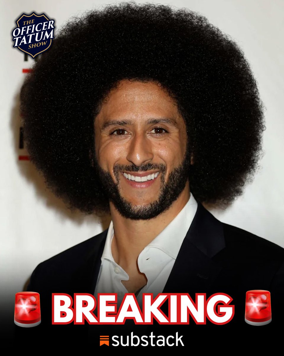 TheOfficerTatum's tweet photo. My latest op-ed just dropped. Colin Kaepernick is still blaming the NFL for blackballing, collusion, and race. But nearly a decade later, the biggest question remains: how much of what happened was about politics, and how much was about football?  https://t.co/51iKtFyx5g https://t.co/MKkvfQSqFv