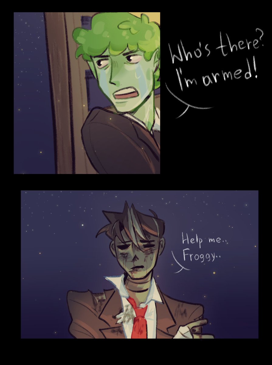 Jully_Vch's tweet photo. 1/??
A fanfic inspired me to create a helpless and wounded Grox comic #frox #grox #froggydude https://t.co/NBZcujxVFR