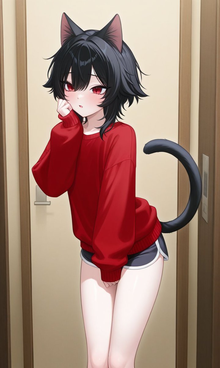 Nao38586's tweet photo. Do they prefer the female version of @Daimer_kun or its femboy version? #AIart #AIillustration #OC #femboy #NSFW  #AIイラスト https://t.co/HGuZqWLL1O