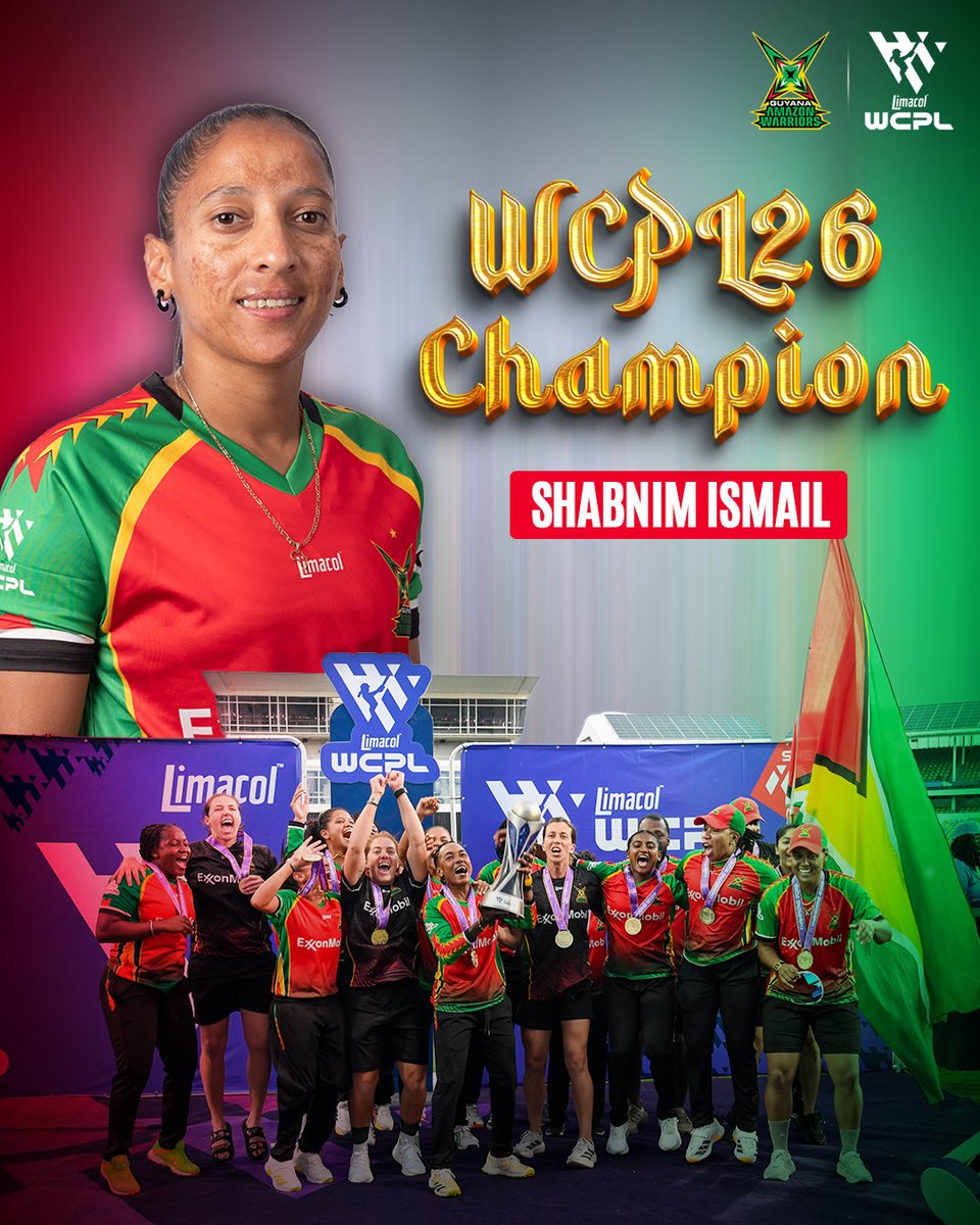 amznwarriors's tweet photo. WCPL26 Champions has a nice ring to it! π
Our Overeseas Contingent! π«
#GuyanaAmazonWarriors #WCPL26 #WCPL26Final https://t.co/2Ho4qIdqjU