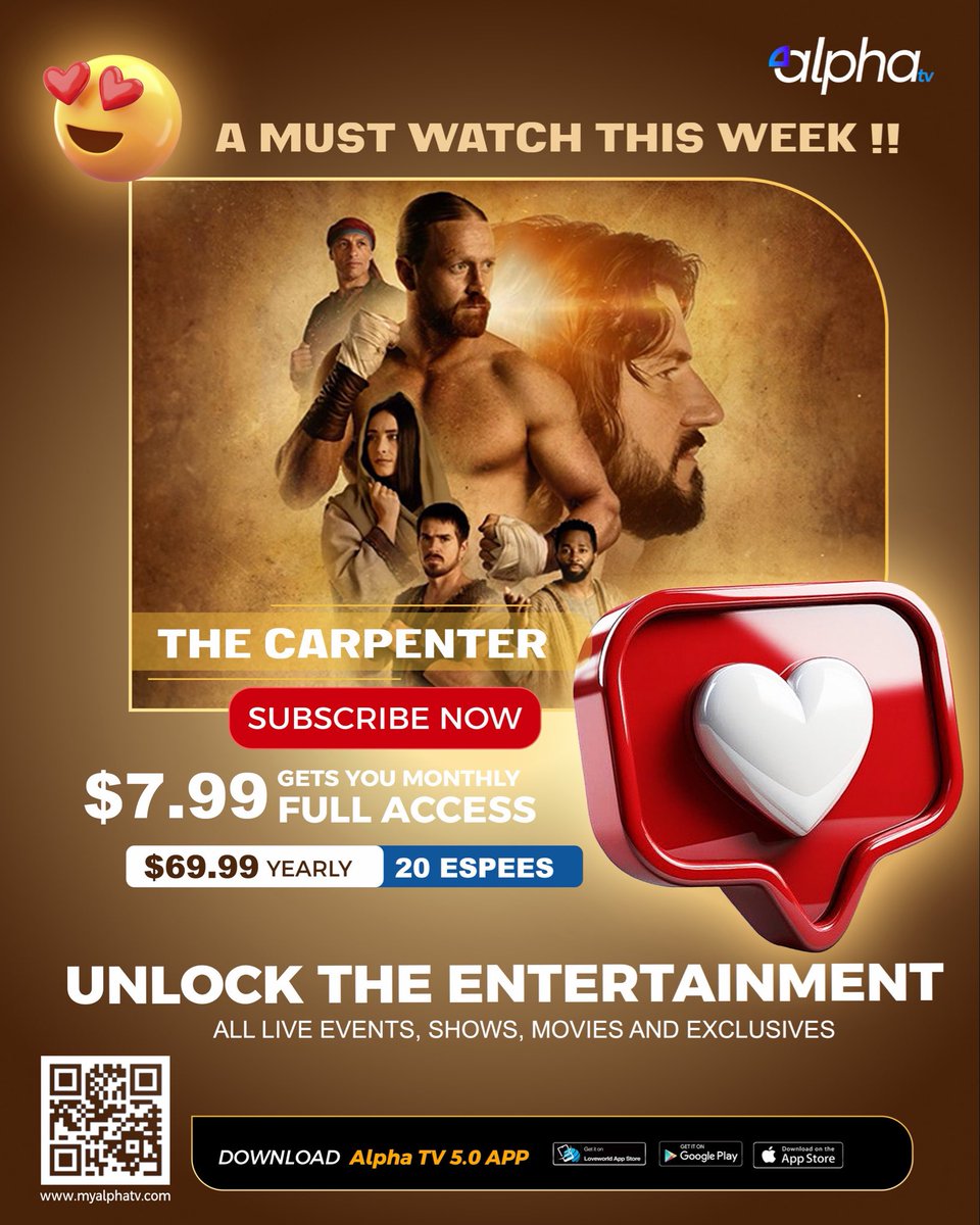 LoveworldUSA's tweet photo. 📽THE CARPENTER📽

Working for someone WHO is MORE than a MAN, yet CARES about everything concerning YOU!😌

👀Watch THE CARPENTER exclusively on https://t.co/RMrdOKRnXR

SUBSCRIBE TODAY!💪🏽

#AlphaTV
#1000SubscribersChallenge
#250SubscribersChallenge
#My10Subscribers https://t.co/k6OgvvO0Si