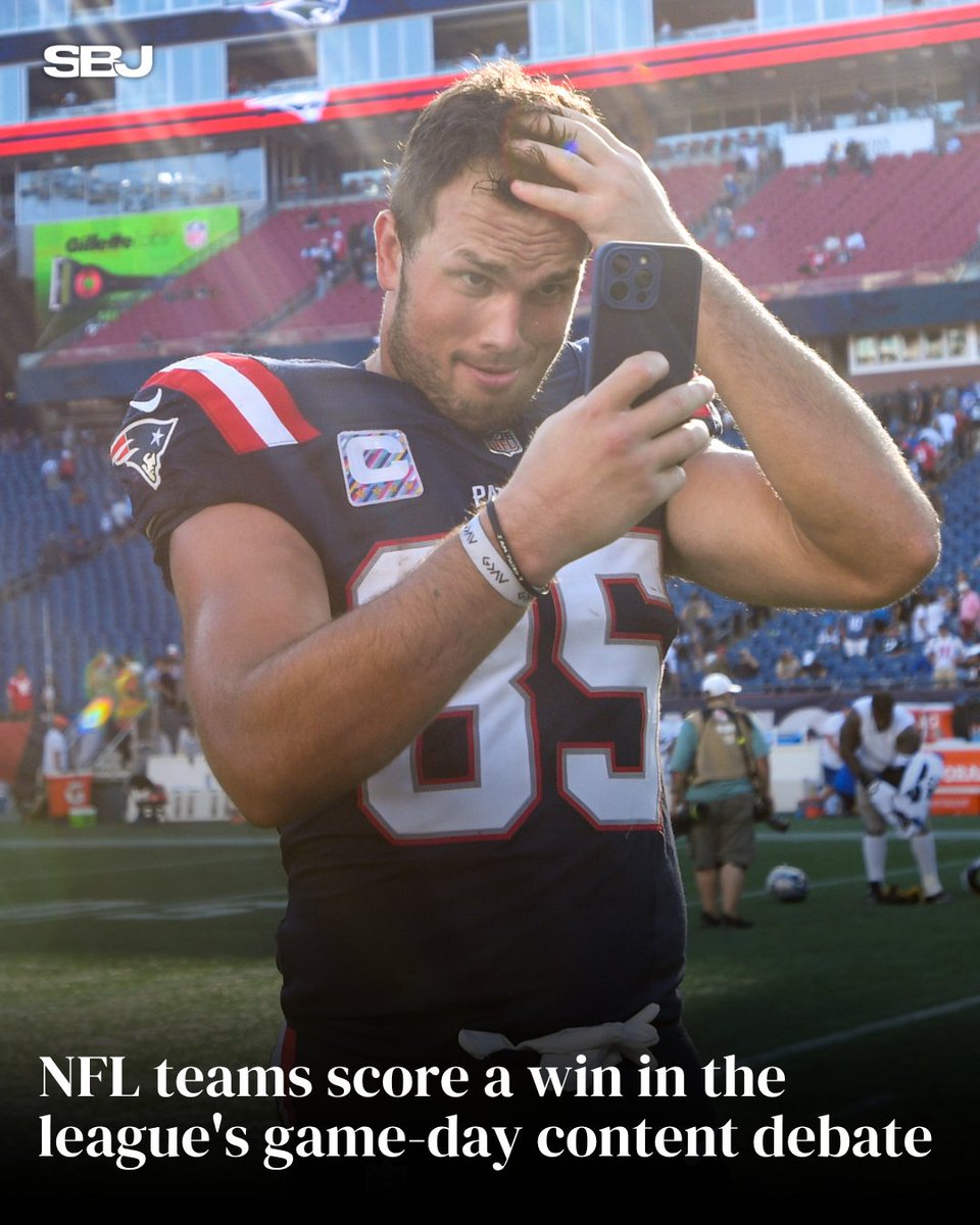 SBJ's tweet photo. After concerns that virtually all game-day stadium footage could be considered league-controlled content, NFL teams say new guidance has brought much-needed clarity.

"It's nice and crisp and clean now," says one team president.

MORE: https://t.co/IXGWTD2e6j https://t.co/LUNNkbDF24
