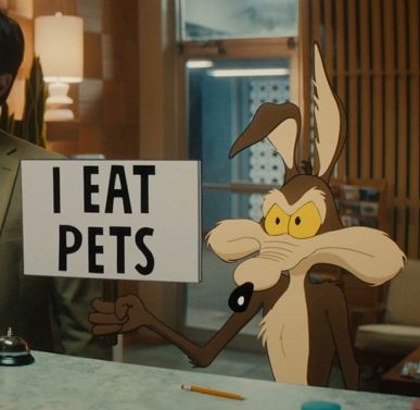 BeetleBiscuits's tweet photo. might be the fifth time i rewatched this silly movie hes just so cute #coyotevsacme https://t.co/TbHIu0P3u6