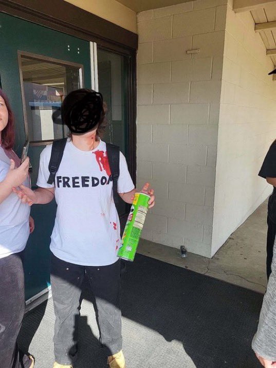SarahisCensored's tweet photo. 🚨 UPDATE: Port Angeles High School (Washington) Principal Mace Gratz has been placed on leave.

This comes after the school faced major backlash for allowing students wearing bloody “FREEDOM” shirts and mocking Charlie Kirk to remain at school throughout the day.

One student, a trans who pretends to be a boy, posted public and now viral TikToks appearing to mock Kirk from inside the school. In comments, the student said they would have been fine if “MAGA” people online had not complained and said they were later suspended for three days. She showed no remorse for her actions.  

My original post reached more than 6 million views, hundreds contacted the school, and parents in the district pushed back.

Pressure works. Parents speaking up works. Public accountability works.

Also, for the morons in the back, reposting public video and comments is not “doxxing”, no matter how hard you attempt to change the definition.  Pound sand.