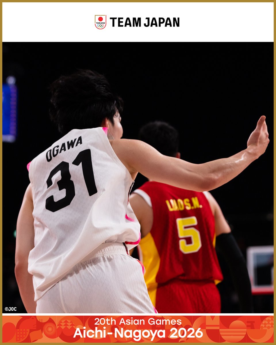 TeamJapan's tweet photo. ◤ 📸  TEAM JAPAN Shots #愛知名古屋2026 ◢

🏀バスケットボール 男子
準決勝

#TEAMJAPAN が中国を97-78で下し��
64年ぶりの決勝進出です！！🇯🇵🔥

決勝は9/20(日)19:40より、韓国と対戦します！

@JAPAN_JBA
@AsianGames_2026
#ともに一歩踏み出す勇気を

愛知・名古屋アジア大会はTBS ▶︎ @TBS_TV_S1
