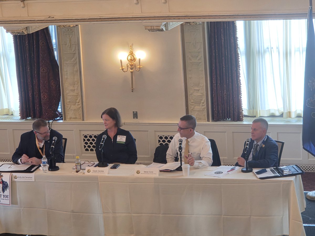 UCOWF's tweet photo. UCOWF Board of Directors had the privilege and pleasure of collaborating with Dan Boston, President of Health Policy Source at the 53rd UCOWF Conference in Pittsburgh, PA.

Gayle Gerdes, Vice-President of Health Policy Source, Inc. participating in a Town Hall Panel during the 53rd UCOWF Conference in Pittsburg, PA.

During the 53rd UCOWF Conference in Pittsburg, PA, Dan Boston, President of Health Policy Source, Inc. is with UCOWF President Keigh Miskie, UCOWF Vice-President Greg Matthews, Intergovernmental Co-Chair Andrew McClenahan, and Vice-President of Health Policy Source, Inc., Gayle Gerdes during her Town Hall Panel with Andrew McClenahan.