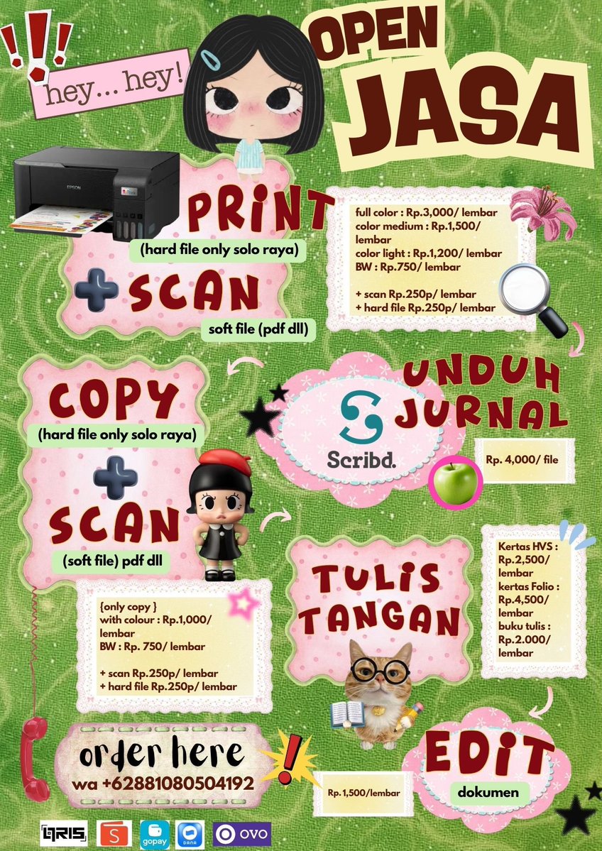 lliyple's tweet photo. wts nona open joki tulis tangan (arab, tegak bersambung, biasa) , jasa print + scan, edit dokumen, unduh jurnal scribd , joki tugas bahasa arab, 
jasa convert file pdf, cek nomer  getcontact dkk #zonauangㅤ
#trending 
🧺 https://t.co/wt2MQTjv62
testi ig: https://t.co/usH2AqFMB8 https://t.co/xHAIt7bdPK