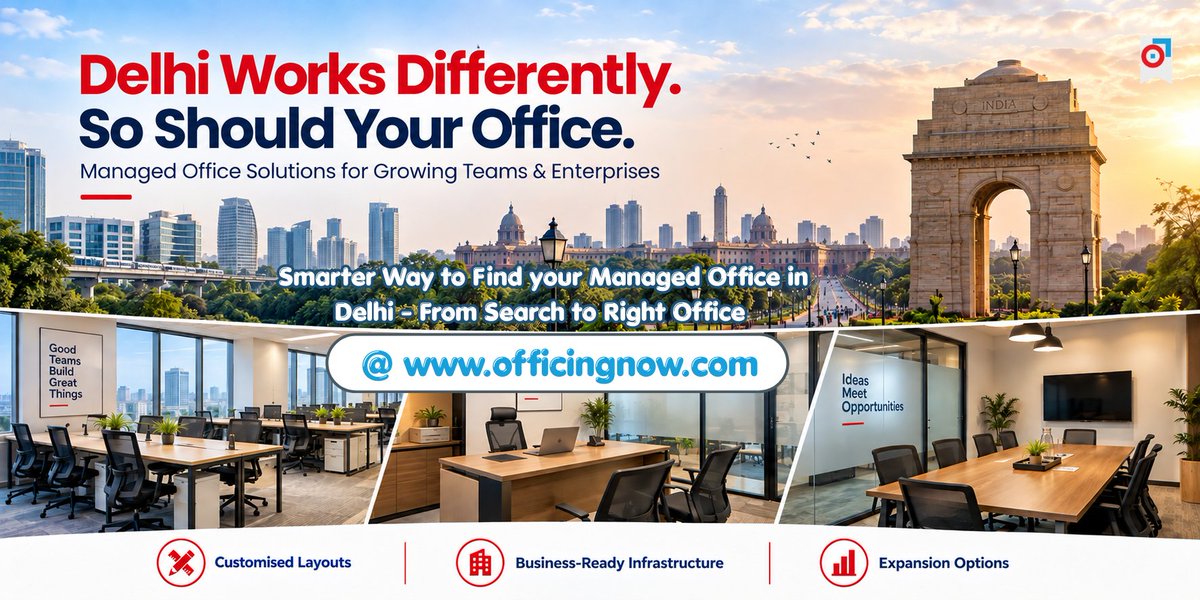 OfficingNow's tweet photo. Managed office solutions for growing teams & enterprises in Delhi.
Explore customised layouts, business-ready infrastructure and expansion options with the ON Workspace Buddy.
https://t.co/4gUL6ktVSR
#ManagedOffice #DelhiOffices #OfficingNow https://t.co/KvtFuZpV1l