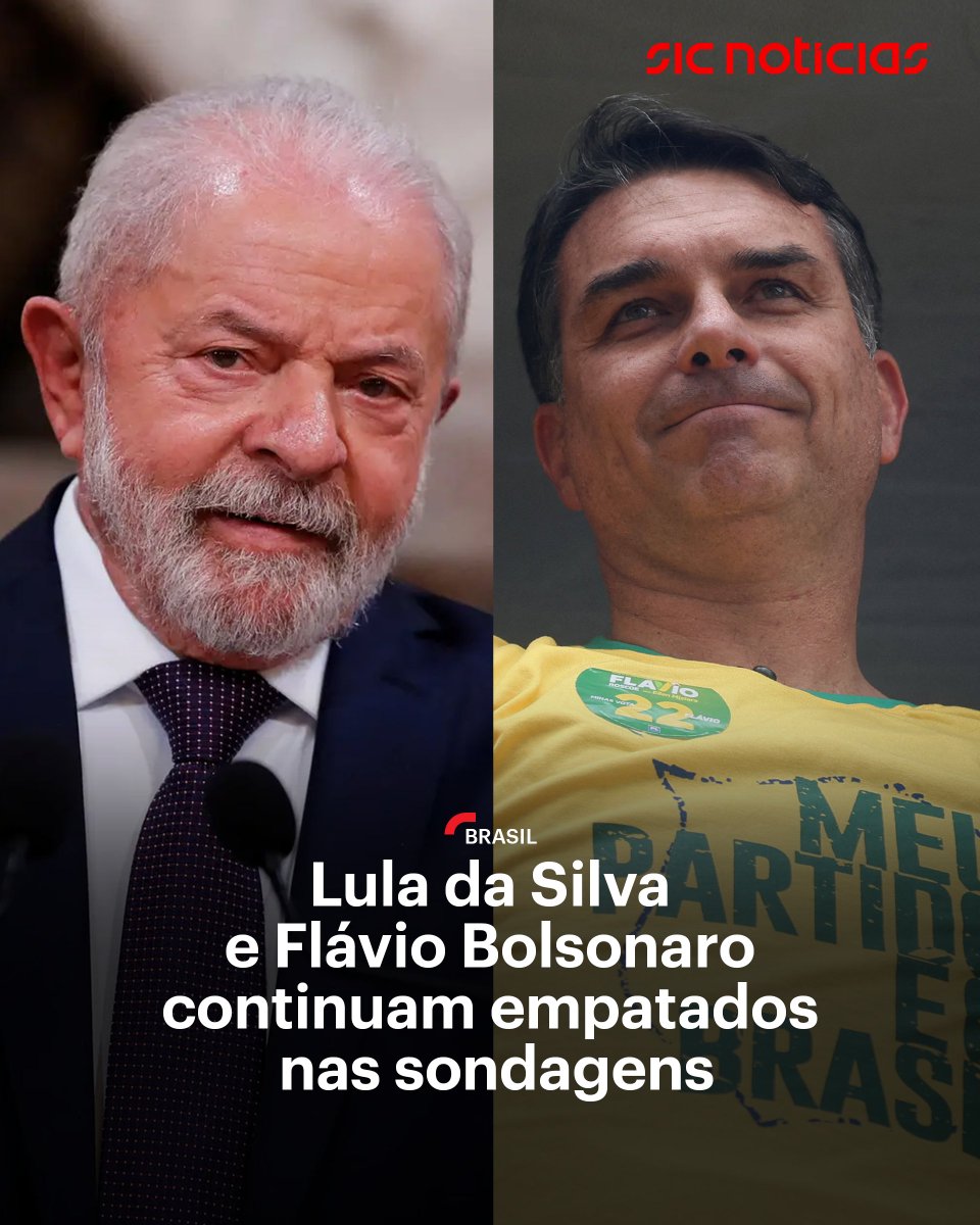 SICNoticias's tweet photo. As sondagens mostram uma luta cada vez mais renhida entre o atual Presidente brasileiro, Lula da Silva, e o filho mais velho do ex-presidente Jair Bolsonaro, o senador Flávio Bolsonaro.

Saiba mais em: https://t.co/IiYC8rpVha

#brasil #eleicoes #lula #flaviobolsonaro #bolsonaro #politica #sondagem #internacional #news #sicnotícias
