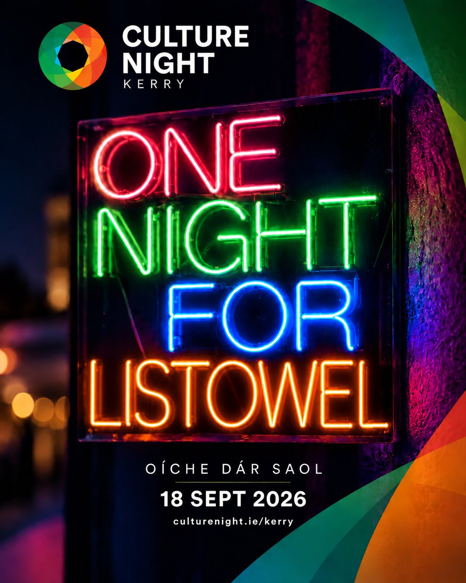 KerryCoArts's tweet photo. ONE NIGHT FOR LISTOWEL 
Storytelling, literature, opera &amp; community creativity come together across Listowel and Ballybunion tonight for #CultureNight.
@artscouncil_ie @countykerry @DiscoverKerry_ @culture_ireland #culturenight

https://t.co/yIKfmedxVs https://t.co/28iQ3NvZud