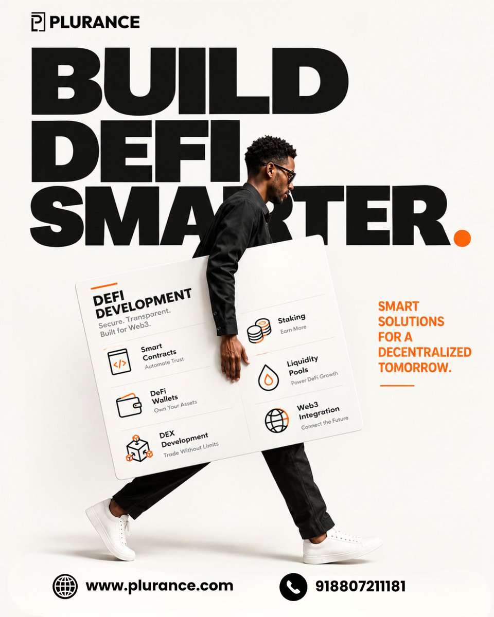 plurancetech's tweet photo. π Build the Future of DeFi with #Plurance
Turn your Web3 vision into a scalable DeFi ecosystem with Pluranceβs #DeFiDevelopmentServices.
π Smart Contracts & Auditing
π° Staking, Lending & Yield Farming
π Cross-Chain & Layer-2 Solutions
π +91 8807211181 | π¬ @plurancetech https://t.co/5vgknuLNfC