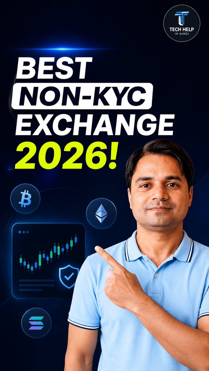 TechHelpInHind2's tweet photo. BEST NON-KYC EXCHANGE 2026? | THH ALGO #techhelpinhindi
https://t.co/7dIoqJRAEK
#️⃣ Hashtags:-
#THHAlgo #THHALGO #Crypto #CryptoTrading #NoKYC #NonKYC #CryptoExchange #CryptoTrading2026 #Bitcoin #CryptoFutures #DEX #CryptoIndia #Trading #CryptoNews #Blockchain #techhelpinhindi https://t.co/8dUexHcfOD