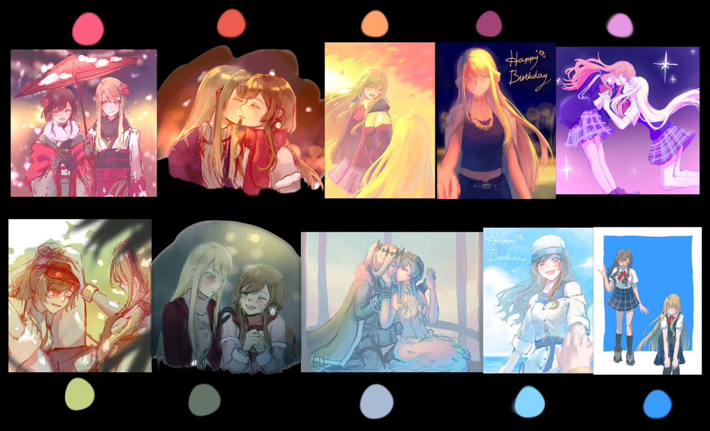 84roovy's tweet photo. こんなにいろんな色の響ネオを描いてきたけど、まだまだいろんな色で描きたい… https://t.co/0bA8hZGGAn