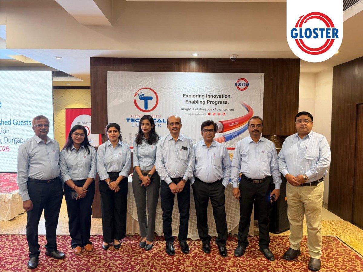 apmodi's tweet photo. A productive day of knowledge sharing &amp; interaction at #DurgapurSteelPlant  on 12th September at Durgapur Citi Residency.
An engaging session with the engineers of Durgapur Steel Plant, filled with valuable discussions and technical insights.
#GlosterCables #cablesandwires https://t.co/YN9hmevry2
